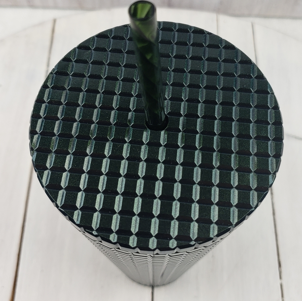 NEW Starbucks  Dark Green H Disco Grid Tumbler 24oz venti cup